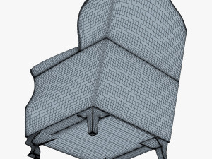 imperatrice armchair white 3D Model