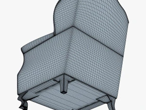 imperatrice armchair white 3D Model