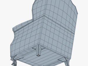 imperatrice armchair white 3D Model