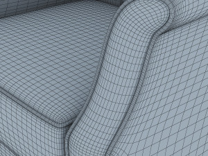 imperatrice armchair white 3D Model