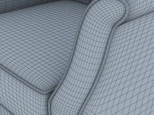 imperatrice armchair white 3D Model