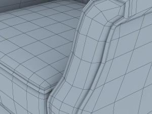 imperatrice armchair white 3D Model