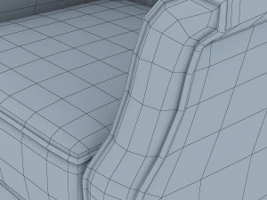 imperatrice armchair white 3D Model