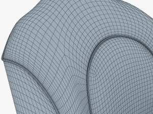 imperatrice armchair white 3D Model