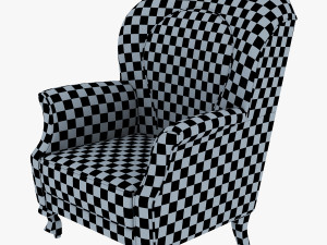 imperatrice armchair white 3D Model