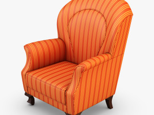 imperatrice armchair orange 3D Model