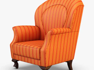 imperatrice armchair orange 3D Model