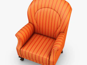 imperatrice armchair orange 3D Model