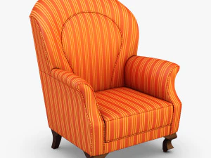 imperatrice armchair orange 3D Model