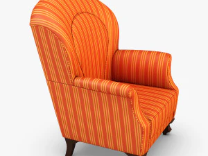 imperatrice armchair orange 3D Model