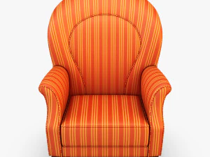 imperatrice armchair orange 3D Model