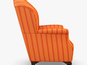 imperatrice armchair orange 3D Model