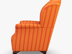 imperatrice armchair orange 3D Model