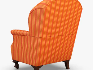 imperatrice armchair orange 3D Model