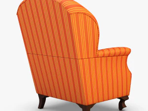 imperatrice armchair orange 3D Model