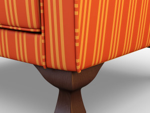 imperatrice armchair orange Modèle 3D