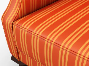 imperatrice armchair orange 3D Model