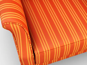 imperatrice armchair orange 3D Model