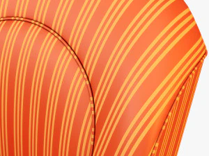 imperatrice armchair orange 3D Model
