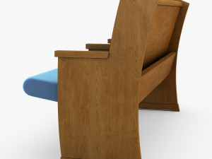 galil chair blue 3D 模型