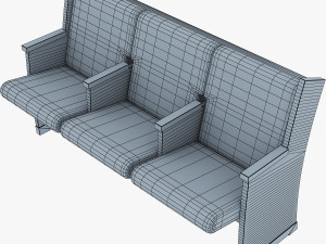 galil chair blue 3D 模型