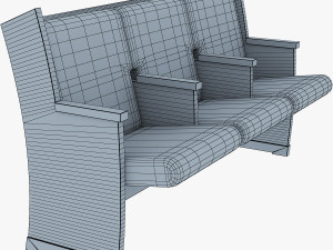 galil chair blue 3D 模型
