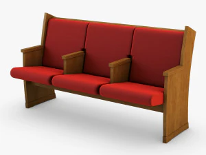 krzesło galil czerwone Model 3D