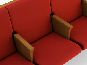 galil chair red 3D Model