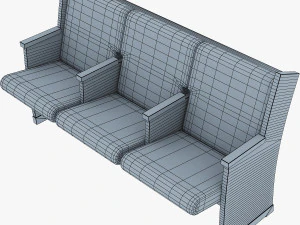 galil chair red 3D Model