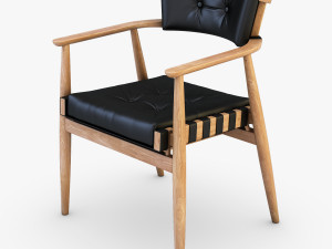 leather chair black 3D Model