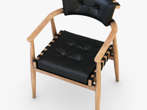 leather chair black 3D Model