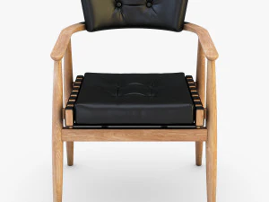 leather chair black 3D Model