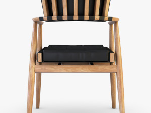 leather chair black 3D Модель