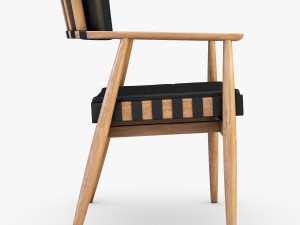 leather chair black 3D Модель