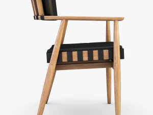 leather chair black 3D Model