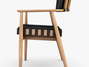 leather chair black 3D Модель
