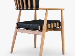 leather chair black 3D Модель