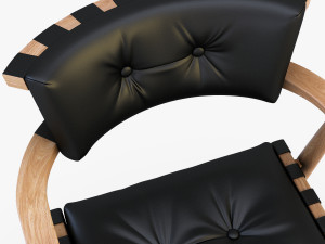 leather chair black 3D Модель
