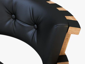 leather chair black 3D Model