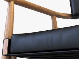 leather chair black 3D Модель