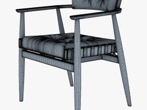 leather chair black 3D Model