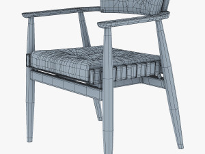 leather chair black 3D Модель