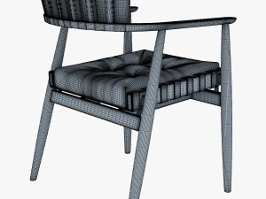 leather chair black 3D Model
