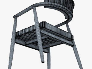 leather chair black 3D Model