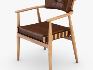 leather chair brown Modèle 3D