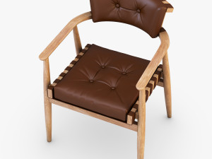 leather chair brown Model 3D