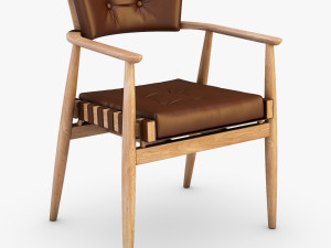 leather chair brown Model 3D