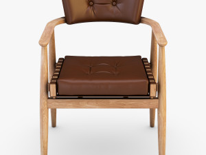 leather chair brown Model 3D
