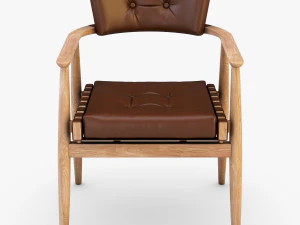 leather chair brown 3D Model