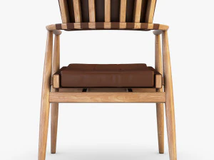 leather chair brown 3D Model